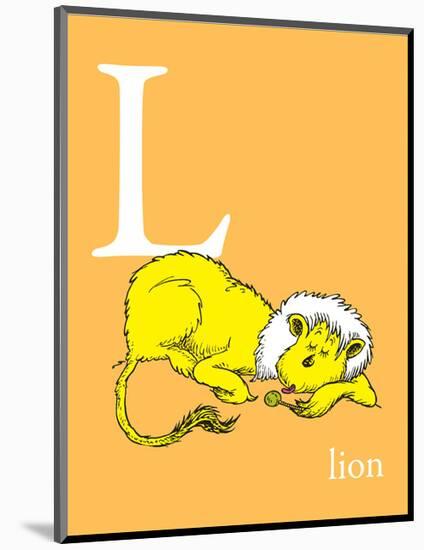 L is for Lion (orange)-Theodor (Dr. Seuss) Geisel-Mounted Art Print