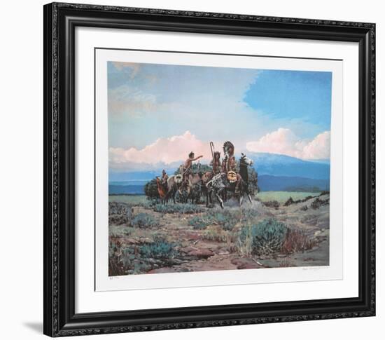 Approach of a Rider-Noel Daggett-Framed Limited Edition