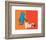 One Fish Two Fish Collection IV - Blue Fish (orange)-Theodor (Dr. Seuss) Geisel-Framed Art Print