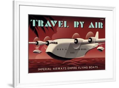 Travel By Air Imperial Airways Empire Flying Boat Art Print By Michael Crampton Art Com