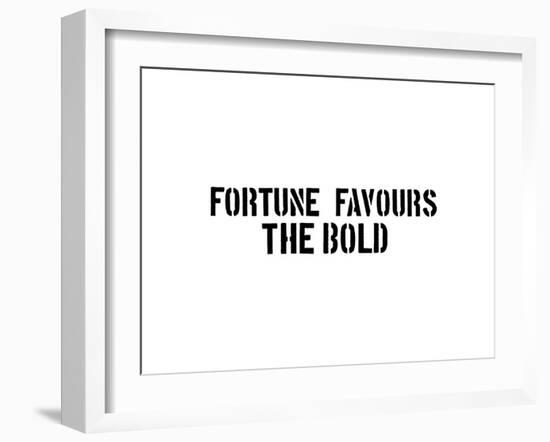 Fortune Favors The Bold-SM Design-Framed Art Print