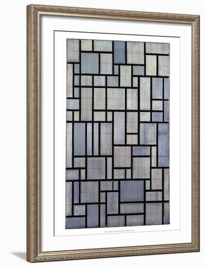 Composition with Grid 2, 1915-Piet Mondrian-Framed Art Print