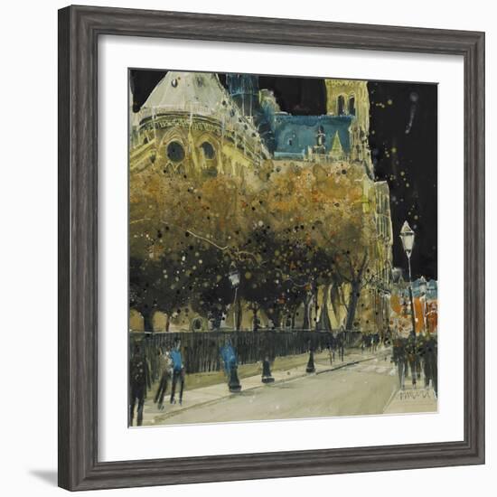 Rue de Cloitre Notre Dame, Paris-Susan Brown-Framed Giclee Print