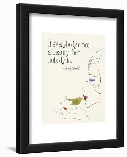 Everybody's Not a Beauty (Bird)-null-Framed Art Print