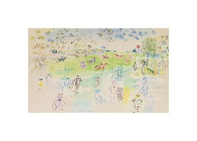 Le Champ de Courses a Ascot' Premium Giclee Print - Raoul
