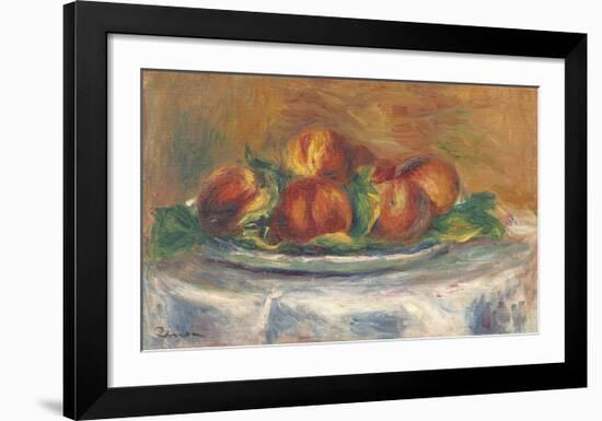 Peaches on a Plate-Pierre-Auguste Renoir-Framed Premium Giclee Print