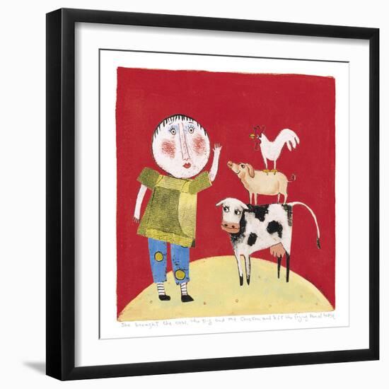 She Brought the Cow-Barbara Olsen-Framed Giclee Print