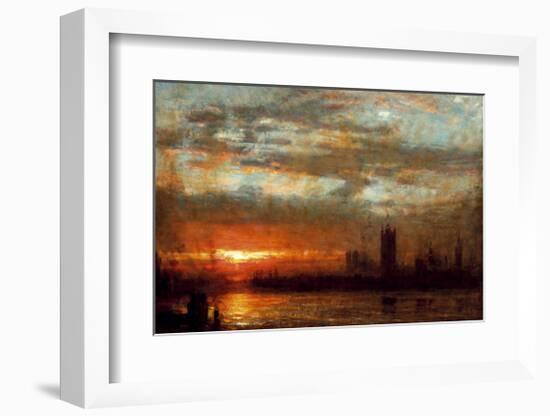 Westminster Sunset, London-Albert Goodwin-Framed Premium Giclee Print