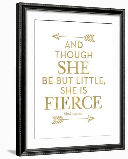 Fierce Shakespeare Arrows Golden White-Amy Brinkman-Framed Art Print