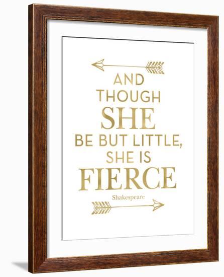 Fierce Shakespeare Arrows Golden White-Amy Brinkman-Framed Art Print