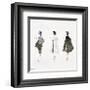 Three Female Fashion Figures, c. 1959-Andy Warhol-Framed Art Print