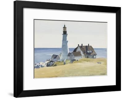 Lighthouse And Buildings Portland Head 1927 Art Print By Edward Lighthouse And Buildings Portland Head 1927 Edward Hopper Framed Art Print