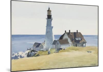 Lighthouse And Buildings Portland Head 1927 Art Print By Edward Lighthouse And Buildings Portland Head 1927 Edward Hopper Mounted Art Print