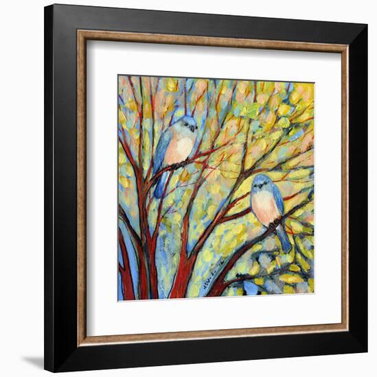 Two Bluebirds-Jennifer Lommers-Framed Art Print