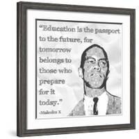 Education is the Passport to the Future-Veruca Salt-Framed Art Print