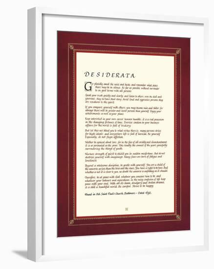 Desiderata-The Inspirational Collection-Framed Giclee Print