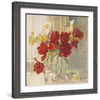 Red Tulips and Daffodils-Valeriy Chuikov-Framed Giclee Print