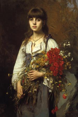 Flower Girl' Giclee Print - Alexei Harlamoff | Art.com Flower Girl' Giclee Print - Alexei Harlamoff | Art.com