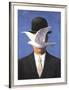 L'homme au chapeau melon (No Border)-Rene Magritte-Framed Art Print