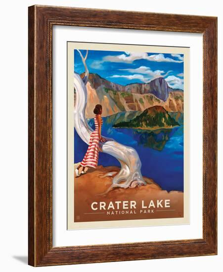 Crater Lake National Park: Crystal View-Anderson Design Group-Framed Art Print