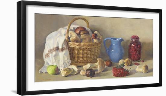 Still Life With Mushrooms-Valeriy Chuikov-Framed Giclee Print