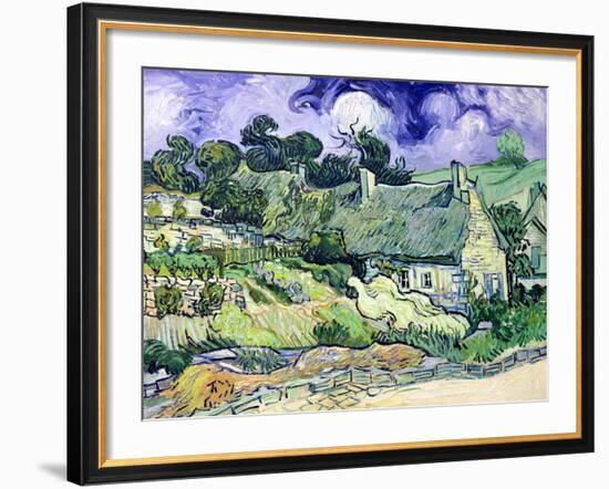 Thatched Cottages at Cordeville, Auvers-Sur-Oise, c.1890-Vincent van Gogh-Framed Giclee Print