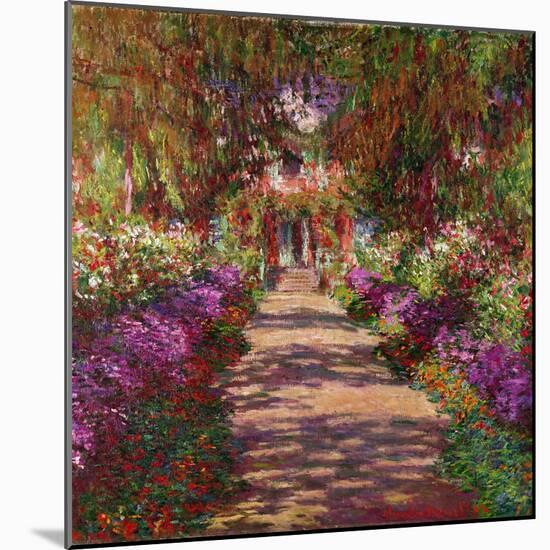 A Pathway in Monet's Garden, Giverny, 1902-Claude Monet-Mounted Premium Giclee Print