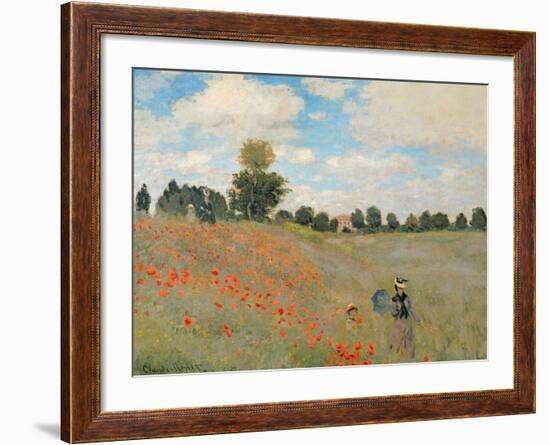 Wild Poppies, Near Argenteuil (Les Coquelicots: Environs D'Argenteuil), 1873-Claude Monet-Framed Giclee Print