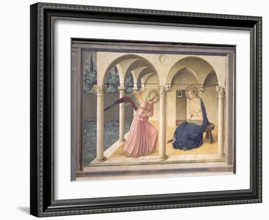 The Annunciation, circa 1438-45-Fra Angelico-Framed Giclee Print