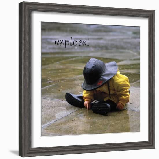 Explore: Child in the Rain-Nicole Katano-Framed Photo