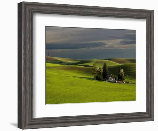 Farm near Colfax at Dusk, Palouse, Washington, USA-Charles Sleicher-Framed Photographic Print