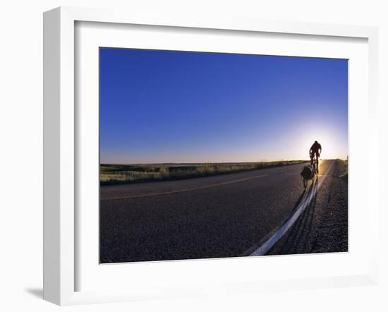 Bike Touring the Lewis and Clark Route, Bismarck, North Dakota-Chuck Haney-Framed Photographic Print