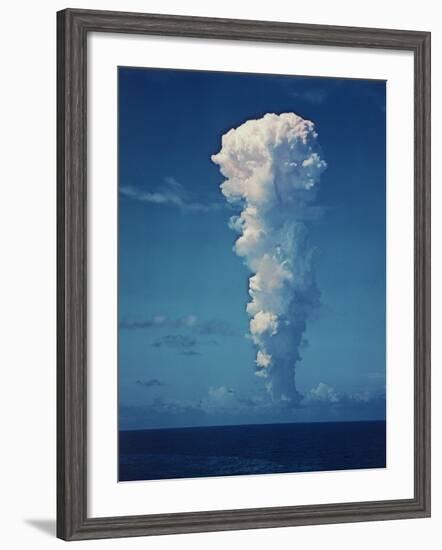 Atomic Bomb Mushroom Cloud After Test at Bikini Island-Frank Scherschel-Framed Photographic Print