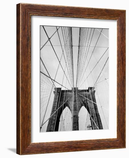 Detail of the Brooklyn Bridge-Alfred Eisenstaedt-Framed Photographic Print