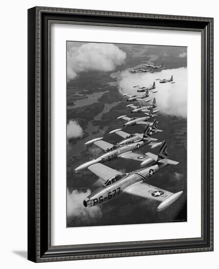 F-84 Jet Planes Flying-Ralph Morse-Framed Photographic Print