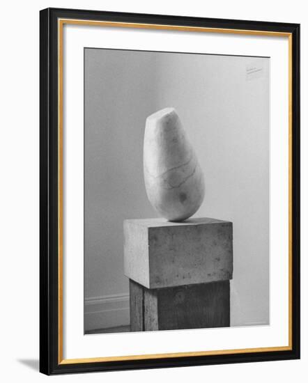 Brancusi Sculpture on Exhibit at the Guggenheim Museum-Nina Leen-Framed Photographic Print