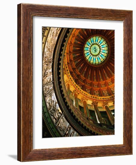 Interior of Rotunda of State Capitol Building, Springfield, United States of America-Richard Cummins-Framed Photographic Print