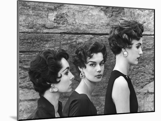Variations of an Italian Haircut Labeled with Artistic License by Hairdresser Marcel-Yale Joel-Mounted Photographic Print