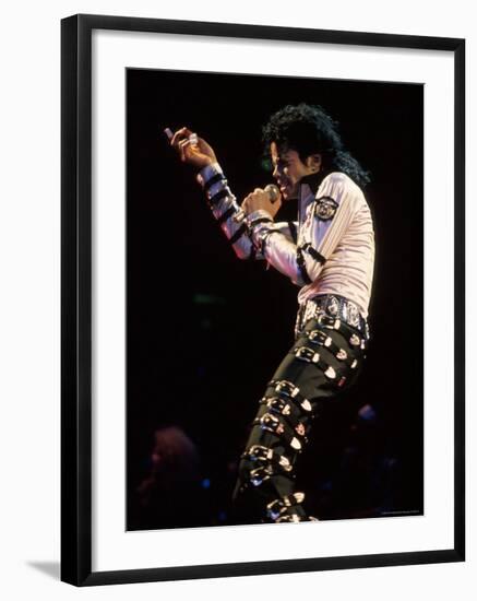 Singer Michael Jackson Performing-David Mcgough-Framed Premium Photographic Print