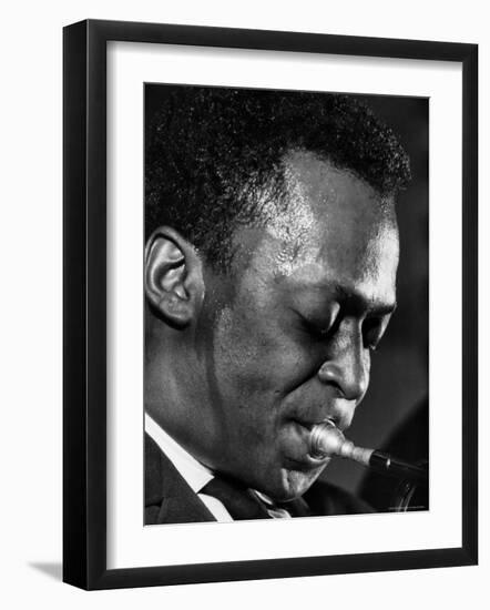 Jazz Musician Miles Davis Performing-Robert W^ Kelley-Framed Premium Photographic Print