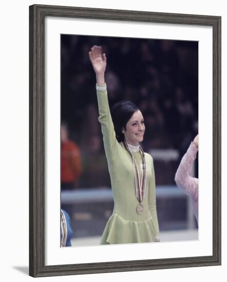 US Figure Skater Peggy Fleming after Winning Gold Medal, Winter Olympic Games in Grenoble, France-Art Rickerby-Framed Premium Photographic Print