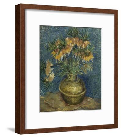 Fritillaires couronne impériale dans un vase de cuivre Giclee Print by ...