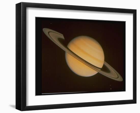 Optical Pictures Taken by Voyager 1 of Planet Saturn-null-Framed Photographic Print