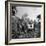 US Marines Holding Japanese Flag Captured During First Days of the Saipan Offensive-Peter Stackpole-Framed Photographic Print