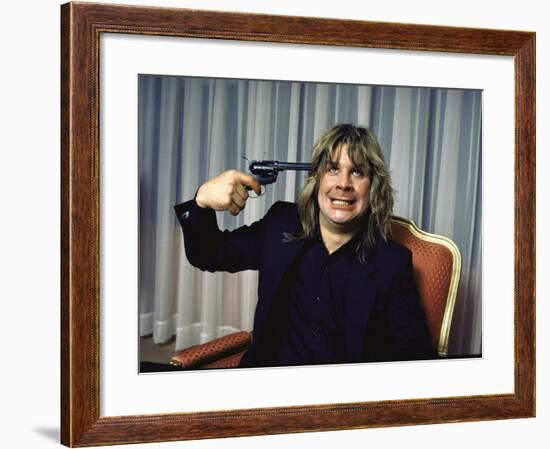 Rock Musician Ozzy Osbourne-David Mcgough-Framed Premium Photographic Print