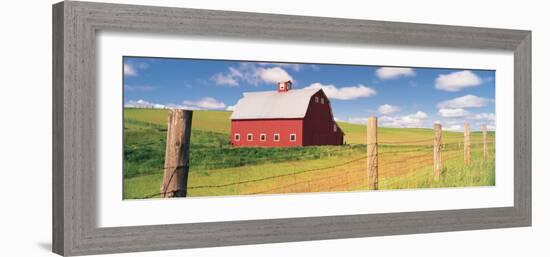 Barn in a Field-null-Framed Photographic Print