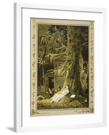 Snow White When The Dwarfs Returned They Discovered The Sleeping Snow White Giclee Print By V P Mohn Art Com