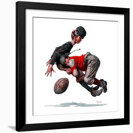"Fumble" or "Tackled", November 21,1925-Norman Rockwell-Framed Giclee Print
