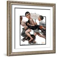 "No Swimming", June 4,1921-Norman Rockwell-Framed Giclee Print