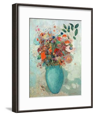 Flowers in a Turquoise Vase, C.1912 Giclee Print by Odilon Redon | Art.com